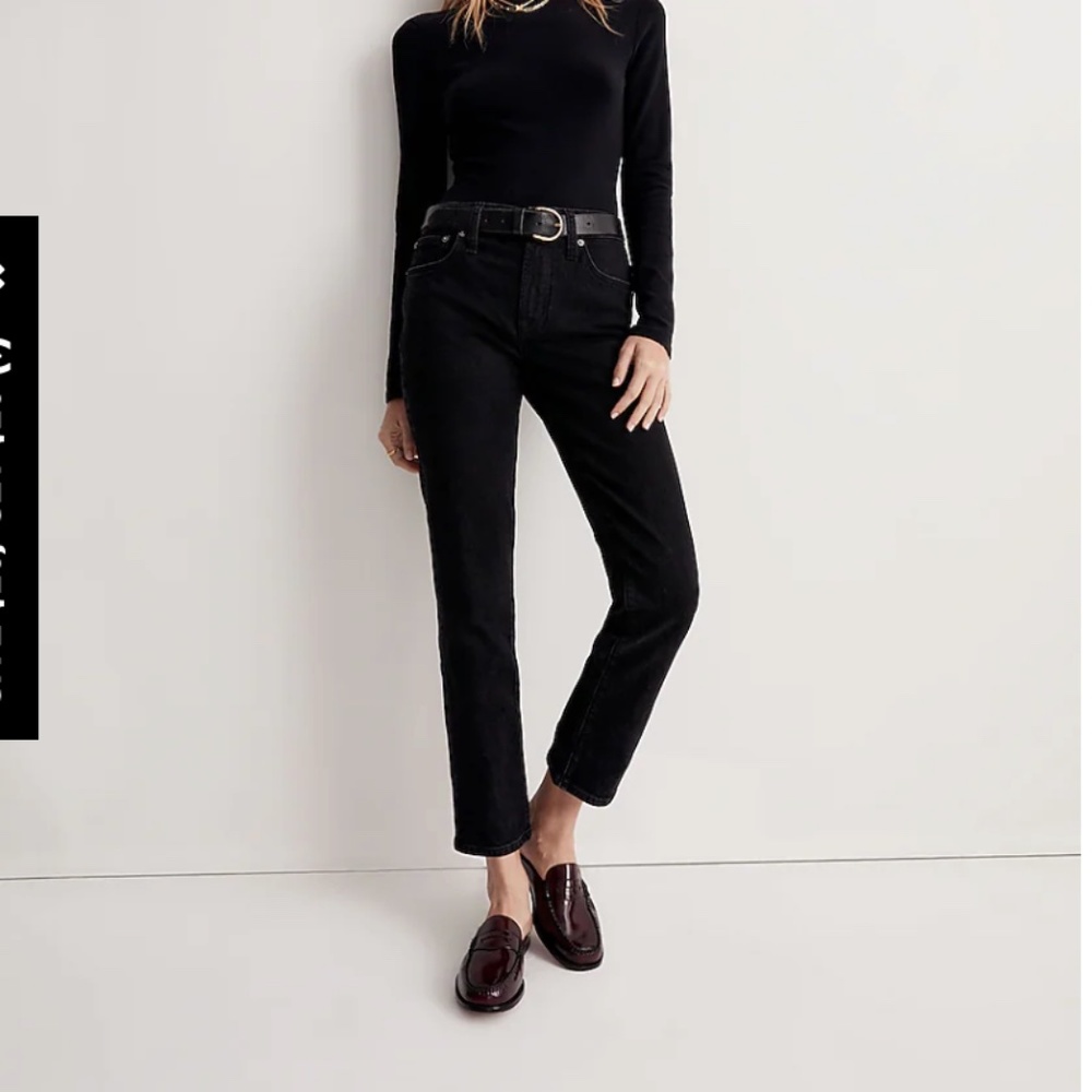 Madewell Mid-Rise Perfect Vintage Jeans (Black)